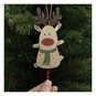 Hanging Wooden Reindeer Decoration 13cm image number 3