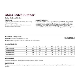 Knitcraft Moss Stitch Jumper Digital Pattern 0346 image number 4