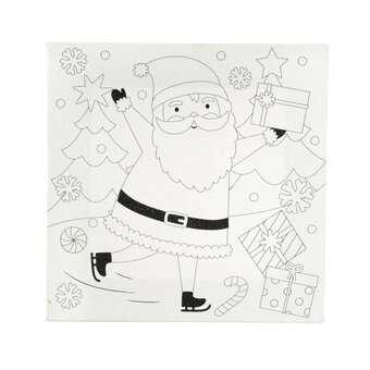 Paint Your Own Mini Santa Canvas