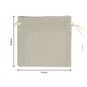 Grey Mini Cotton Drawstring Bags 5 Pack image number 3