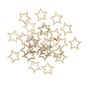 Wooden Hollow Star Confetti 24 Pieces image number 1