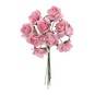 Mini Pink Open Rose Wired Floral Picks 10 Pack image number 1