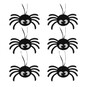 Black and White Felt Spider Decorations 6 Pack image number 2