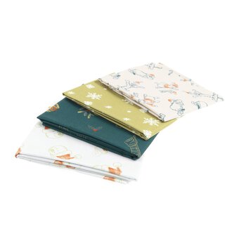 Winnie the Pooh Christmas Cotton Fat Quarters 4 Pack