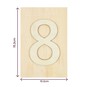 Wooden Number 8 Plaque 10cm x 15cm image number 4