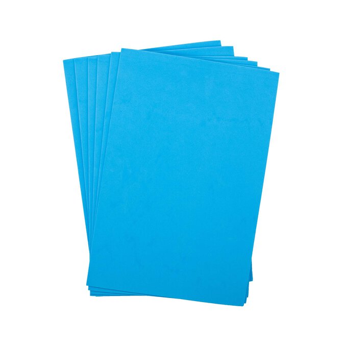 Blue EVA Foam Sheets A4 6 Pack image number 1