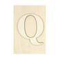 Wooden Letter Q Plaque 10cm x 15cm image number 1