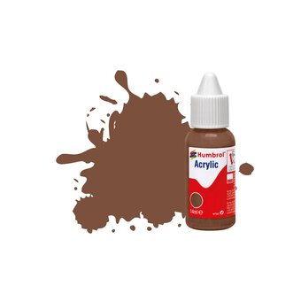 Humbrol Chocolate Matt Acrylic Paint Dropper 14ml (98)