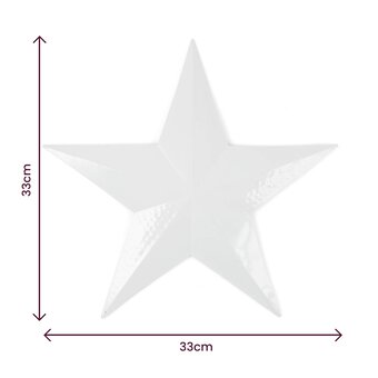 White Metal Star 33cm image number 6