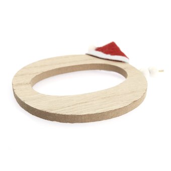 Hanging Wooden Christmas Letter O 9cm image number 3