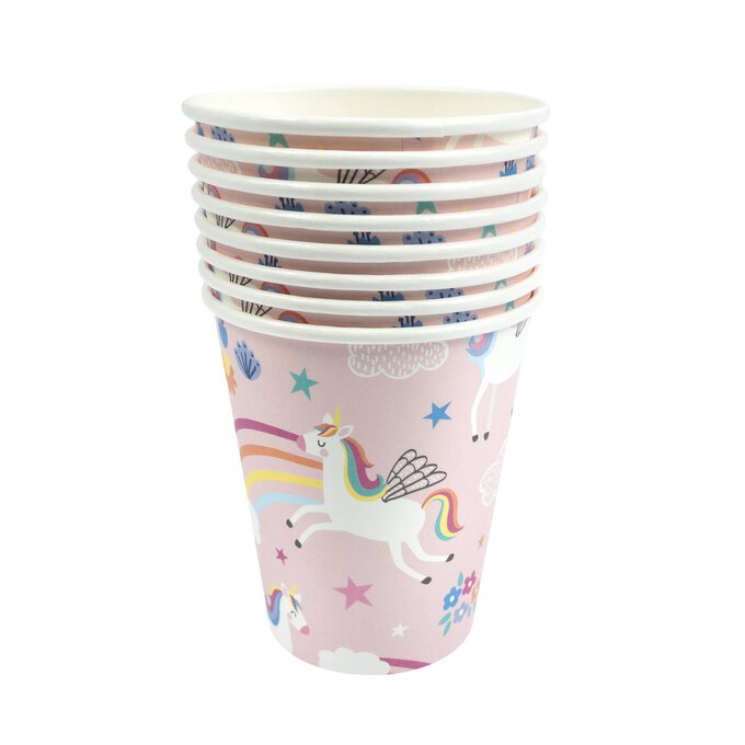 Unicorn Party Paper Cups 8 Pack image number 1