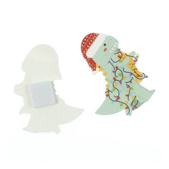 Christmas Dino Card Toppers 4 Pack  image number 4