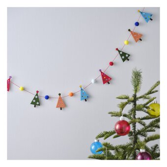 Christmas Tree Felt Bunting 1.2m 