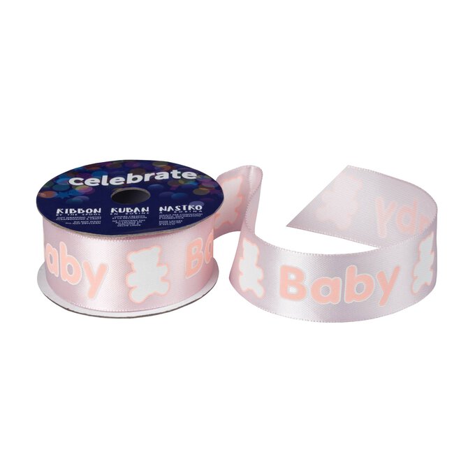 Baby Pink Baby Teddy Ribbon 25mm x 3m image number 1