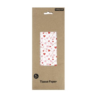 Cupid Arrows and Hearts Tissue Paper 50cm x 75cm 6 Pack image number 5