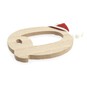 Hanging Wooden Christmas Letter Q 9cm image number 4