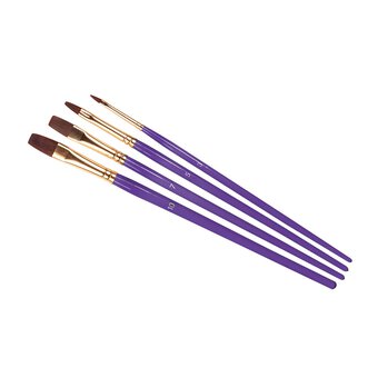 Humbrol Flat Brushes 4 Pack