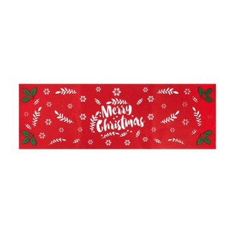 Red Merry Christmas Felt Table Runner 120cm x 40cm