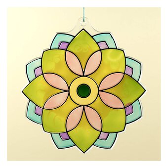 Flower Mandala Plastic Suncatcher