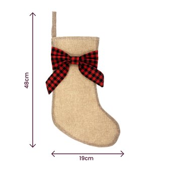 Jute Stocking with Bow 48cm image number 4