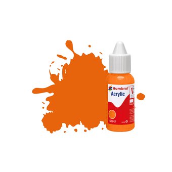 Humbrol Orange Gloss Acrylic Paint Dropper 14ml (18)