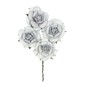 Silver Clara Flower Wired Floral Picks 4 Pieces  image number 1