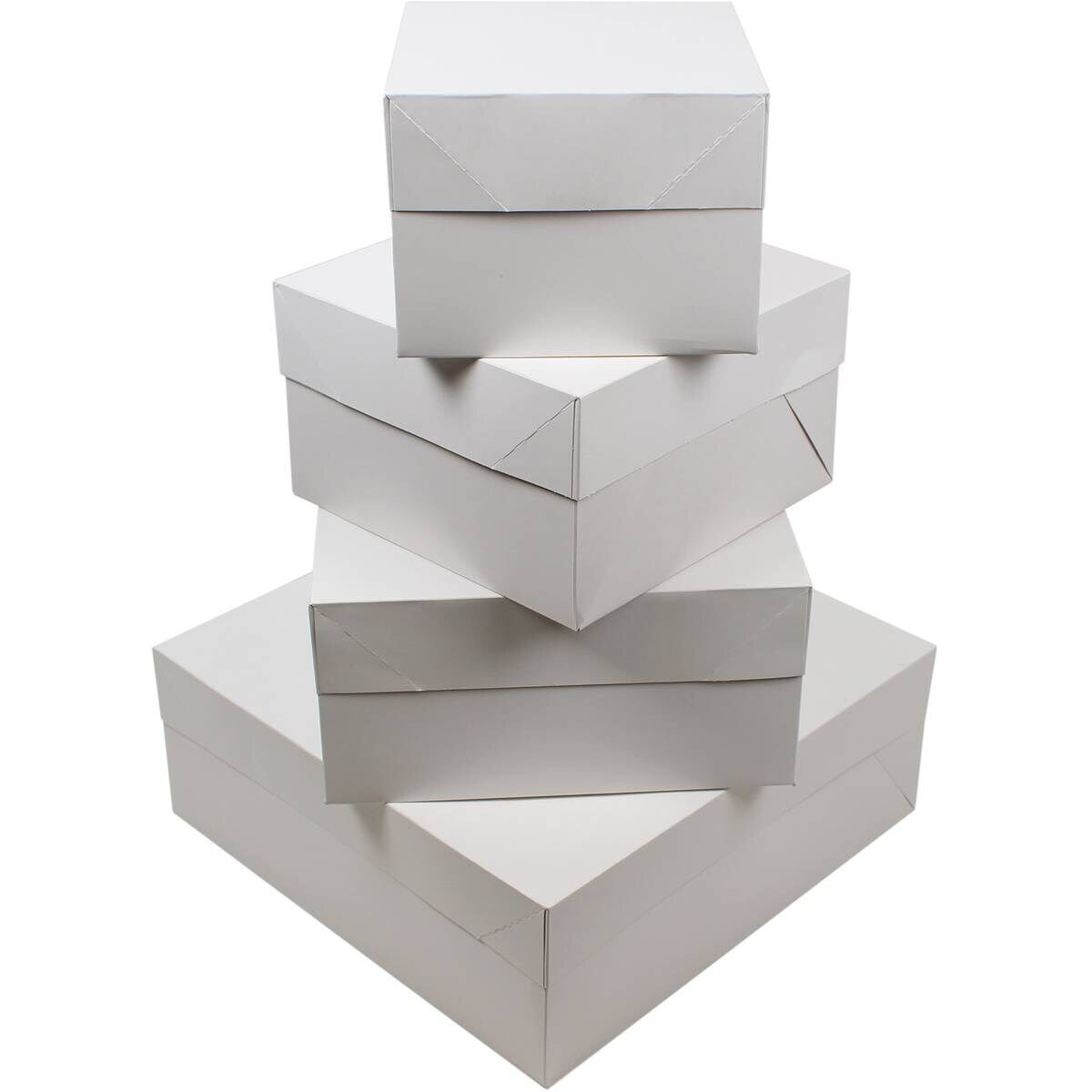 White Plain Cake Packaging Box, Size: 12 X 12 X 4 Inch