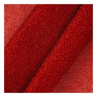 Red Sparkle Fabric Roll 28cm x 2m