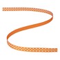 Hot Orange Grosgrain Polka Dot Ribbon 6mm x 5m image number 2