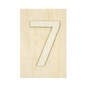 Wooden Number 7 Plaque 10cm x 15cm image number 1