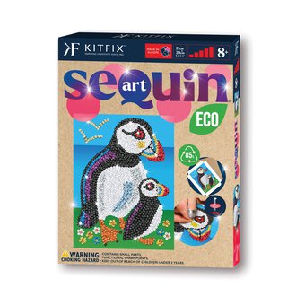 Kitfix Puffins Sequin Art Kit