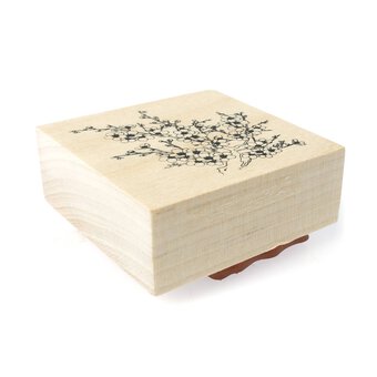 Cherry Blossom Wooden Stamp 5cm x 5cm