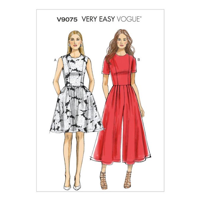 Vogue Dress and Jumpsuit Sewing Pattern V9075 (6-14) | Hobbycraft