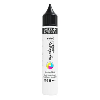 Daler-Rowney System3 Titanium White Fluid Acrylic 29.5ml (009)