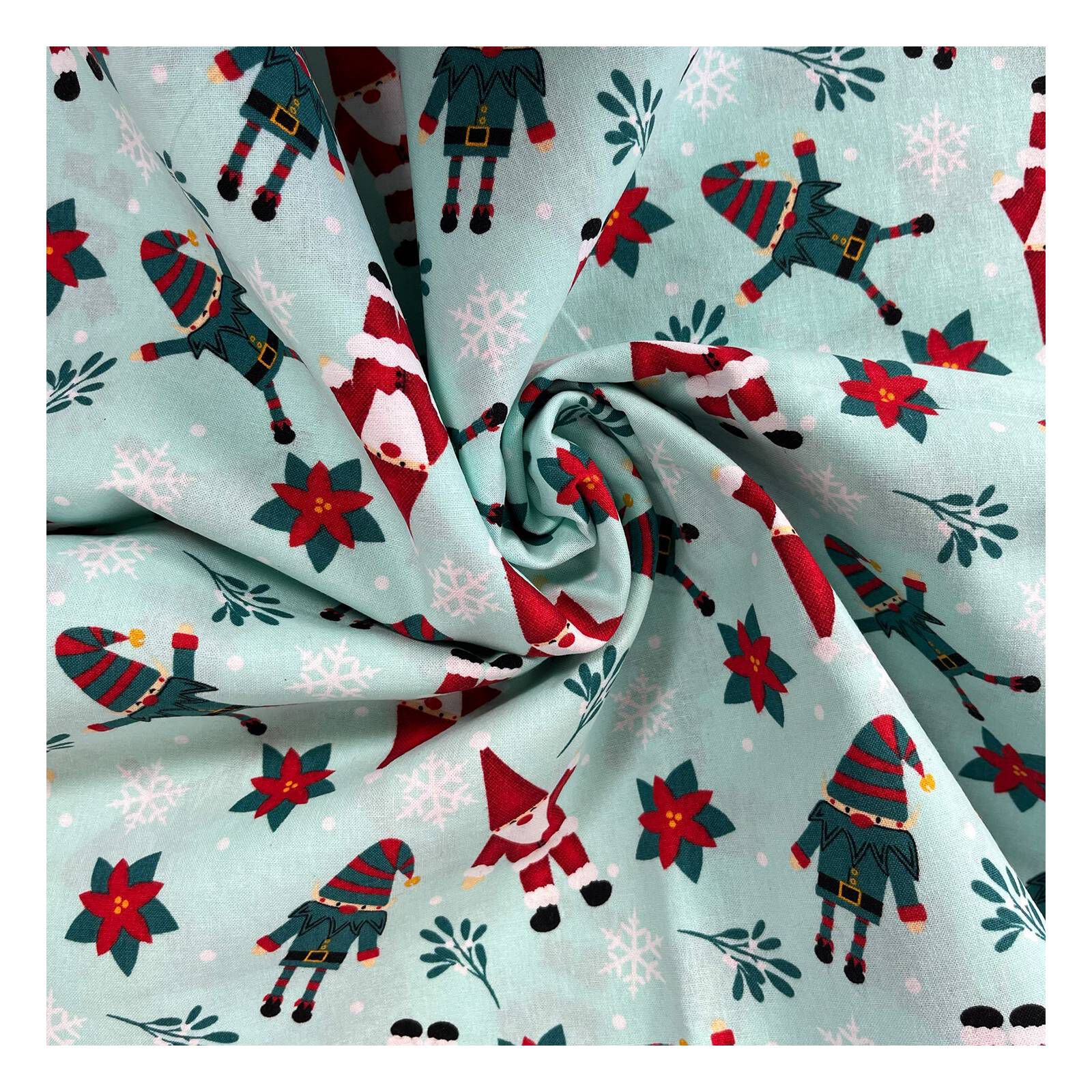 Santa and Elf Cotton Fabric Pack 112cm x 2m | Hobbycraft