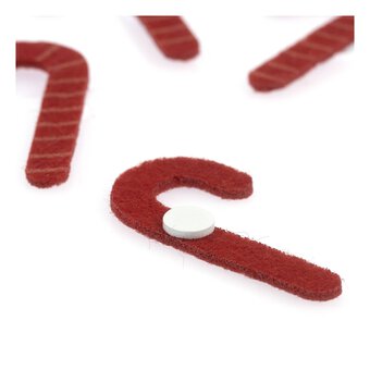 Red Candy Cane Felt Toppers 4 Pack image number 4