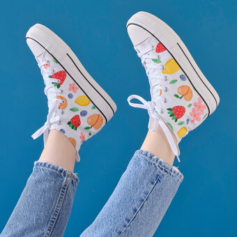 How to Personalise Canvas Shoes with Fabric Paint