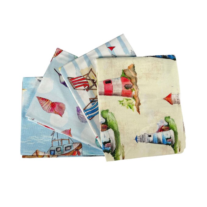 A Day by the Sea Cotton Fat Quarters 4 Pack image number 1