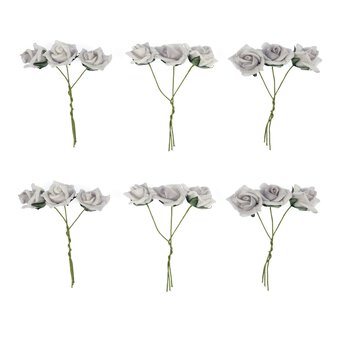 Purple Wired Small Flowers 18 Pack