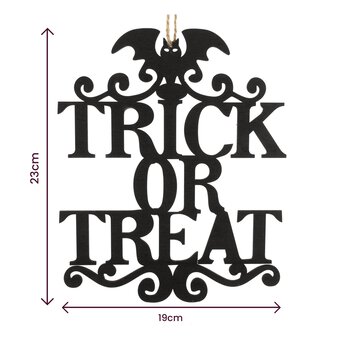 Black Trick or Treat Sign image number 5