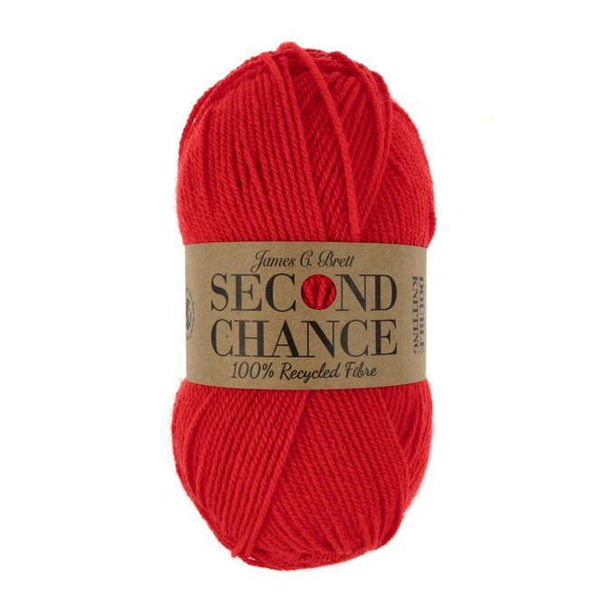 James C Brett Red Second Chance DK Yarn 100g image number 1