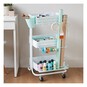 Mint Green Storage Trolley Tray and Bin Bundle image number 2