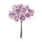 Mini Lilac Open Rose Wired Floral Picks 10 Pack image number 1