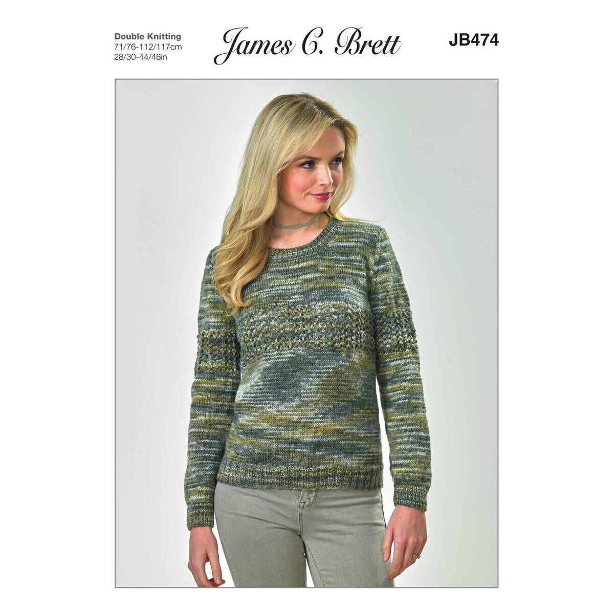 James C Brett Stonewash DK Ladies' Sweater Pattern JB474 | Hobbycraft