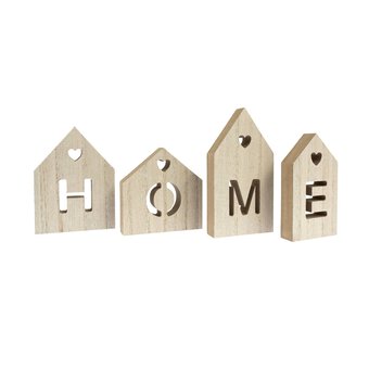 Wooden Home Houses Set 4 Pieces image number 3