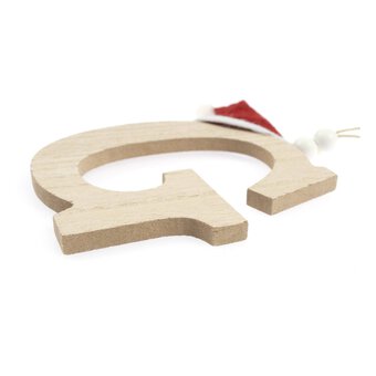 Hanging Wooden Christmas Letter G 9cm image number 4