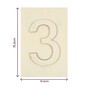 Wooden Number 3 Plaque 10cm x 15cm image number 4