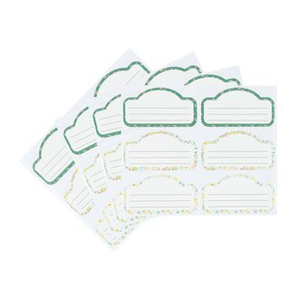 Floral Jar Label Stickers 24 Pack