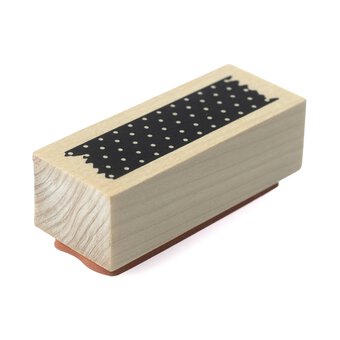 Dotty Wooden Stamp 2.5cm x 6.4cm