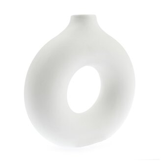 Ceramic Round Vase with Hole 13cm x 14cm image number 3